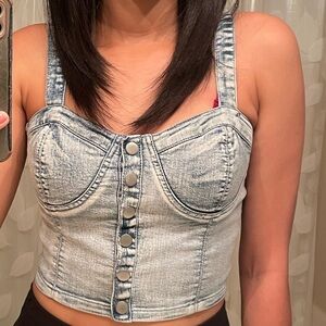 Forever 21 Jean crop top